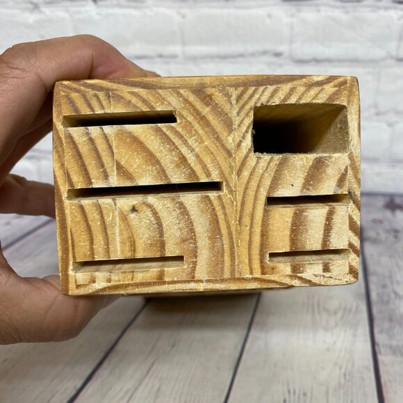 Master Chef Knife Block Wooden 12 Slots - Used Condition - Wear - Picture 5 of 9